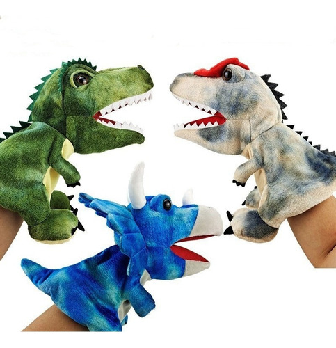 Dinossauro Fantoche De Mão Tiranossauro Brinquedo De Pelúcia