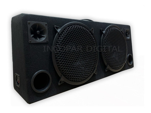 Woofer Doble X 12'' + 4 Tweeter + Cajon 300w 