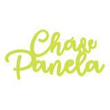 Lettering Cha De Panela Mdf Dourado 60x30cm