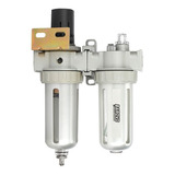 Filtro Regulador Aire Manometro 1/4'' Trampa Agua Lubricador