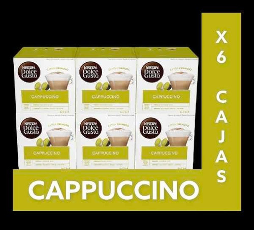 6 Cajas De Cápsulas Dolce Gusto Sabor Cappuccino