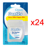 Kit 24 Un - Fio Dental Classic Leve 100m Pague 50m - Dentics