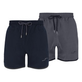 Paquete 2 Shorts Stretch Deportivos Para Hombre Entrenar Gym