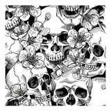 93102 - Papel Tapiz Floral De Calavera De Azúcar Para Dormit