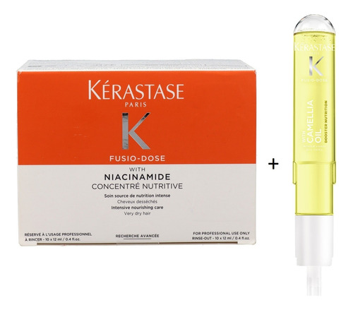 Kerastase Set 10 Ampollas + Booster Fusio - Dose Nutritive 