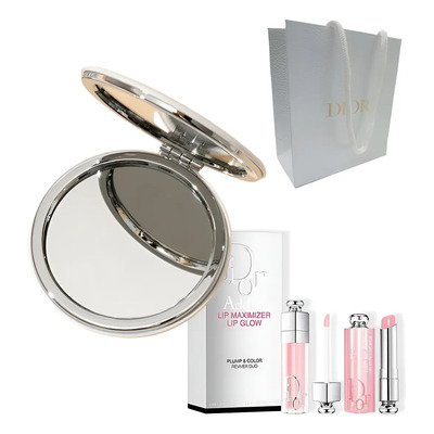 New Dior Labial Set Travel Duo + Bolsa Y Espejo De | Meses sin interés