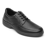 Zapato Derby Plain Toe Flexi Marcel 91607 De Piel Negro Diseño Liso 28,5 Mx Para Adultos - Hombre