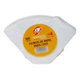 Filtros Papel Cafe Domestic N4 Pack X100 Cafetera