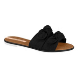 Chinelo Rasteirinha Moleca Slide Com Laço 5297. Feminino