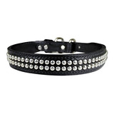 Omnipet Dome Collar De Perro De Cuero Con Tachuelas Latigo,