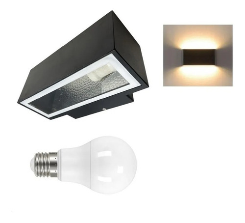 Foco Aplique Muro Bidireccional Con Luz Led Fría O Cálida 8w