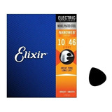 Encordoamento Elixir Cordas 0.10 Light Nanoweb Para Guitarra