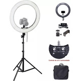 Iluminador Led Ring Light 18 80w 48cm+tripe 448 Leds Forte