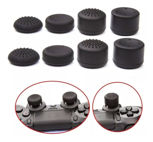 8 Unidades Grips Borrachinhas Controle Ps4 Xbox One Xbox 360