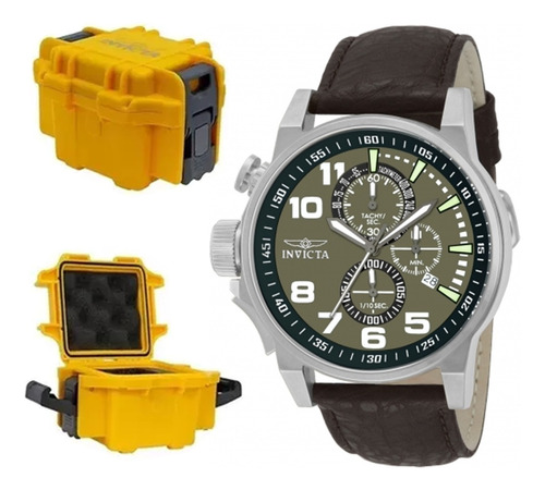 Relógio Invicta I-force Pulseira De Couro Marrom 13054