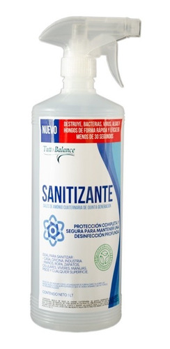 Sanitizante Con Sales De Amónio Cuaternario.