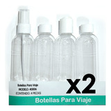 Kit Botellas De Plastico Para Viaje Dispensador Taparrosca