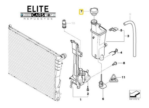 Tapa Deposito Radiador Para Bmw Serie 7' E65 745d Foto 2