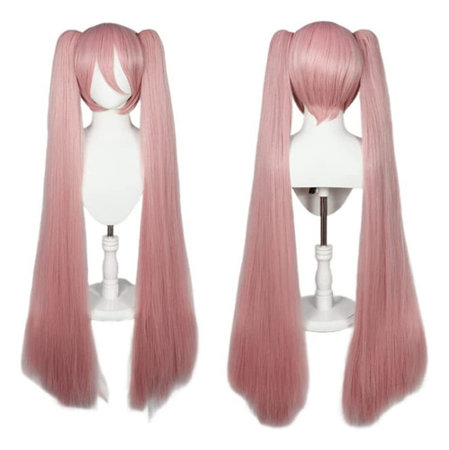 Chevvy Peruca De Cosplay De Anime Miku, Perucas Longas Rosa