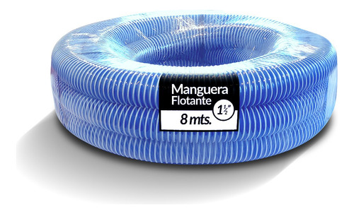 Manguera Pileta Flotante Vulcano Bicolor 1 1/2 X 8 Metros C