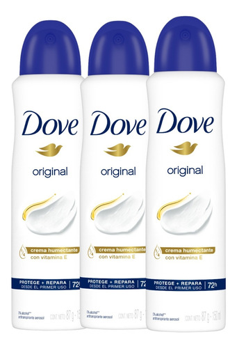 Kit 3 Desodorante Dove Original 150ml
