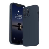 Carcasa Full Silicona Cubre Cámaras Para iPhone 12 Pro (3 Cámaras) - Color Azul - Marca Cellbox