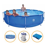 Piscina Estrutural 6125 Litros Filtro Capa E Forro Jilong