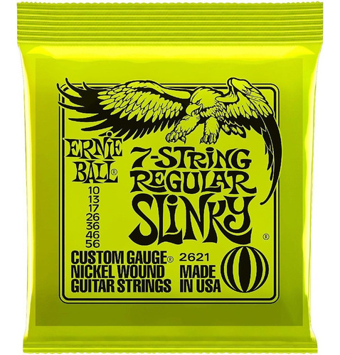 Encordado Ernie Ball 7 Cuerdas 10-56 Guitarra Electrica 2621