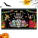 Decoración De Fondo Día De Los Muertos De Calavera Hallo [u]