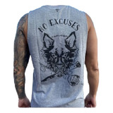 Musculosa Equilibrio Over No Excuses Gris