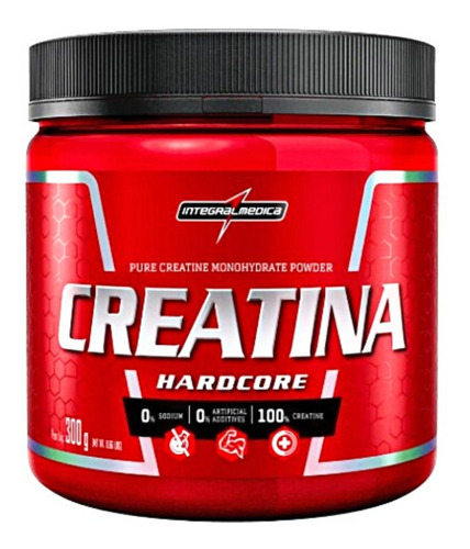  Creatina Hardcore Em Pó Integralmedica 100% Pura  300g