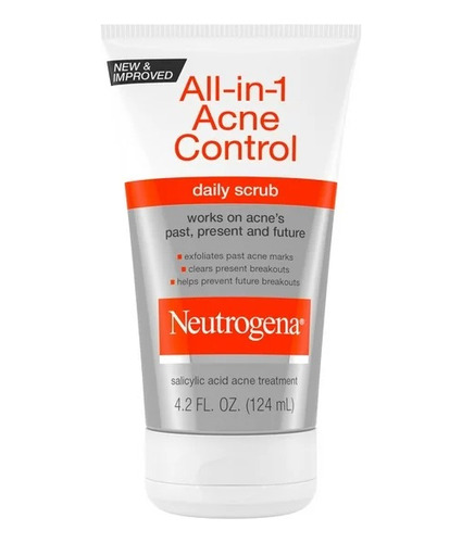 Neutrogena Todo En 1 Acne Control Daily Scrub 124ml Original