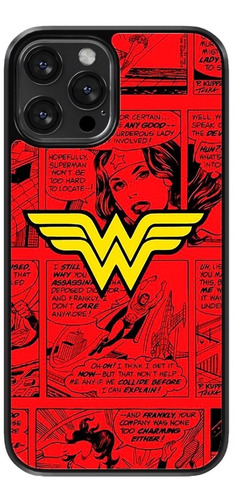 Funda Para Celular Wonder Woman Mujer Maravilla Rojo Dc 