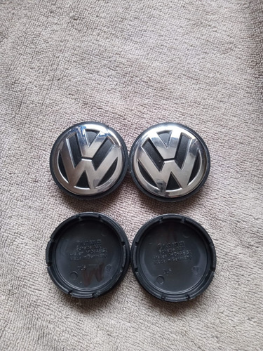 4 Centros De Rin Vw Vento, Polo, Croxfox, Golf, 55 Mm Orig.