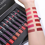 12 Unids/lote Kit Labial Impermeable Mate Lápiz Labial