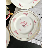 Plato Postre Porcelana Charles Ahrenfeldt Limoges Ave Rosa 