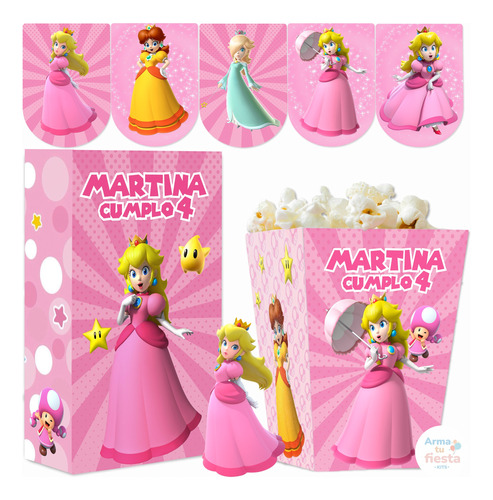 Kit Imprimible Princesa Peach Mario Bros Personalizado