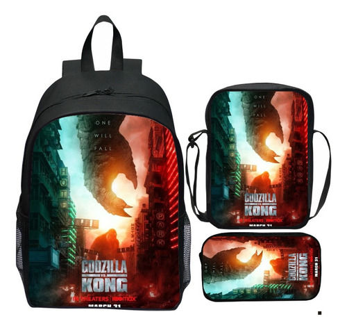 Set De Mochila Escolar Godzilla Vs Kong Godzilla Vs King Kon