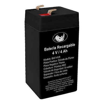 Batería Para Bascula Digital Rhino 4v\u002F4ah Rbanda - Negro | MercadoLibre