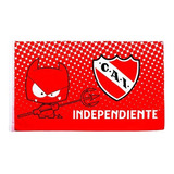 Bandera Futbol Independiente Roja Tridente Diablito Licencia