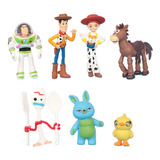 7pcs Toy Story 4 Woody Lightyear Forky Buzz Figura Juguete 