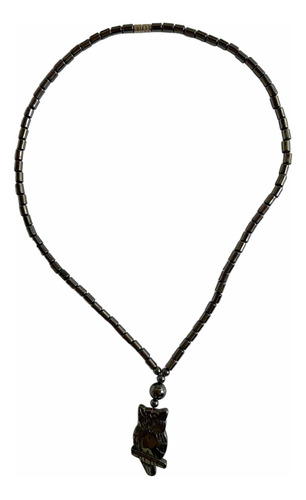 Collar Piedra Negra Lechuza