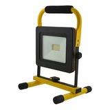 Reflector Led Emergencia 50w Recargable Exterior Color De La Carcasa Negro