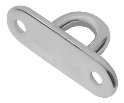 Alça Com Base Inox 2 Furos 6mm Oval Com Apoio