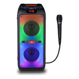 Parlante Bluetooth Karaoke Blik Wavelights Color Negro