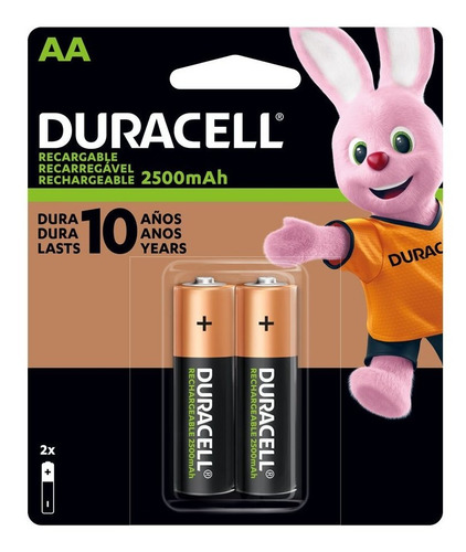 Duracell Pilas Recargables Aa 2.500 Mah