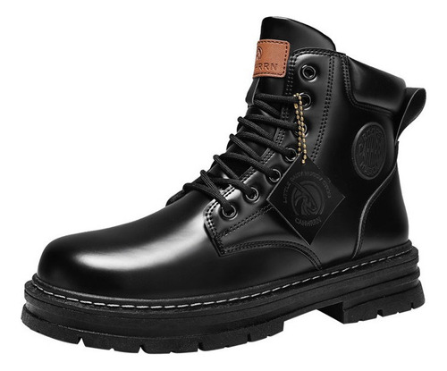 Botas Hombre Casuales Fashion High Top Cuero Antideslizantes