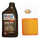 Kit Service Honda 125 Biz Mobil 1 + F Aire + F Nafta