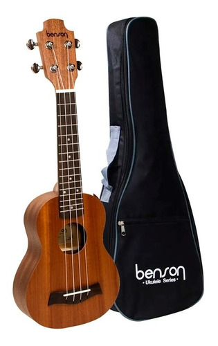 Ukulele Soprano Sapele Benson Ub-21b Com Bag Cor Marrom