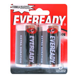 Blister 2 Pilas Zinc Carbón D 1.5v Baterías Eveready